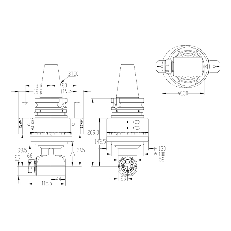 DK90-BT50-ER25-66 Double dowel