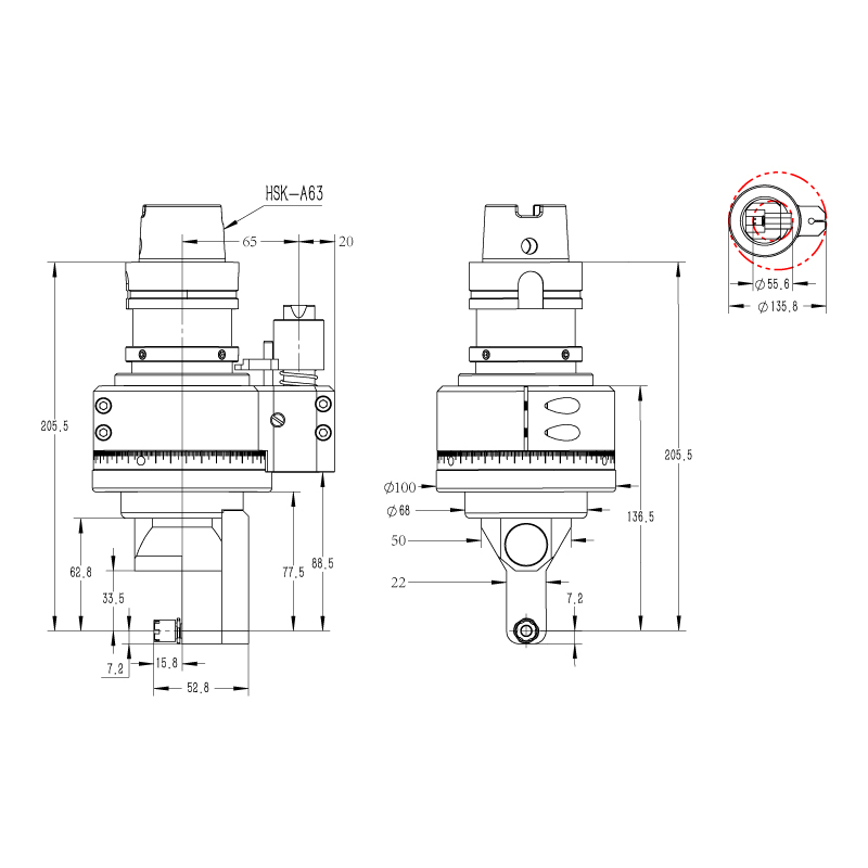 Angle Head,90 degree angle milling head,Gantry Angle Head,Five-axis ...