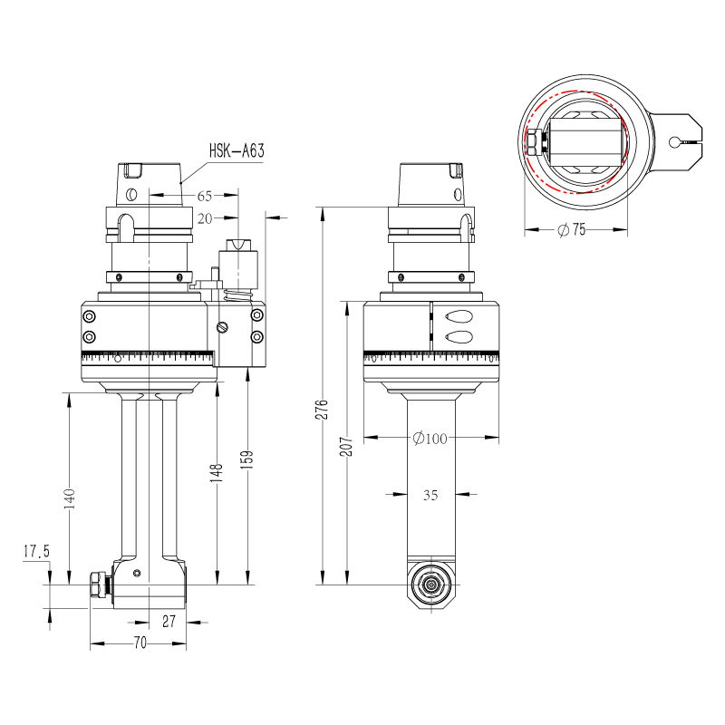 DK90-HSK63A-ER11-140