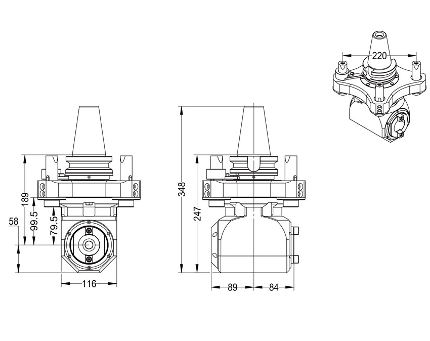 BT50-BT40-4X90°