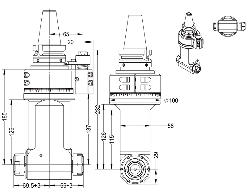 DK90-BT40-ER25-125-2X