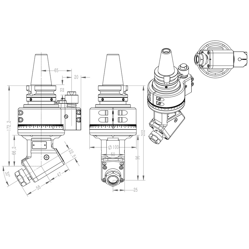 DK90-BT40-ER16-30 Degrees