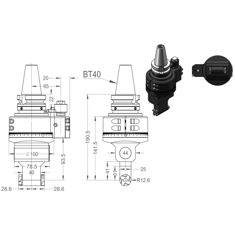 DK90-BT40-F25-2X