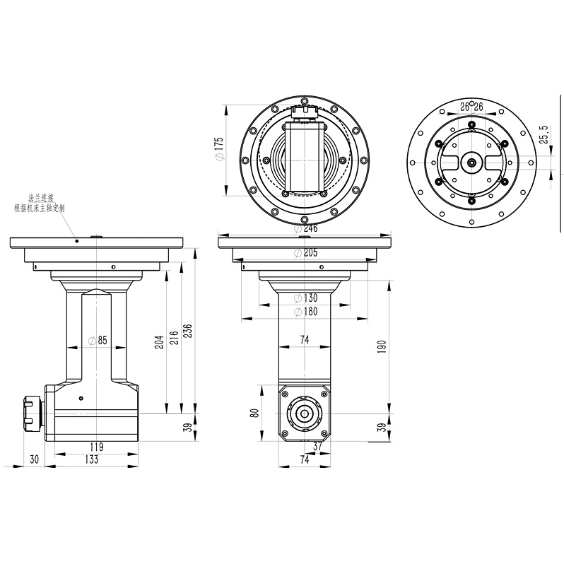 DK90-BT50-ER32-190 Flange Connection