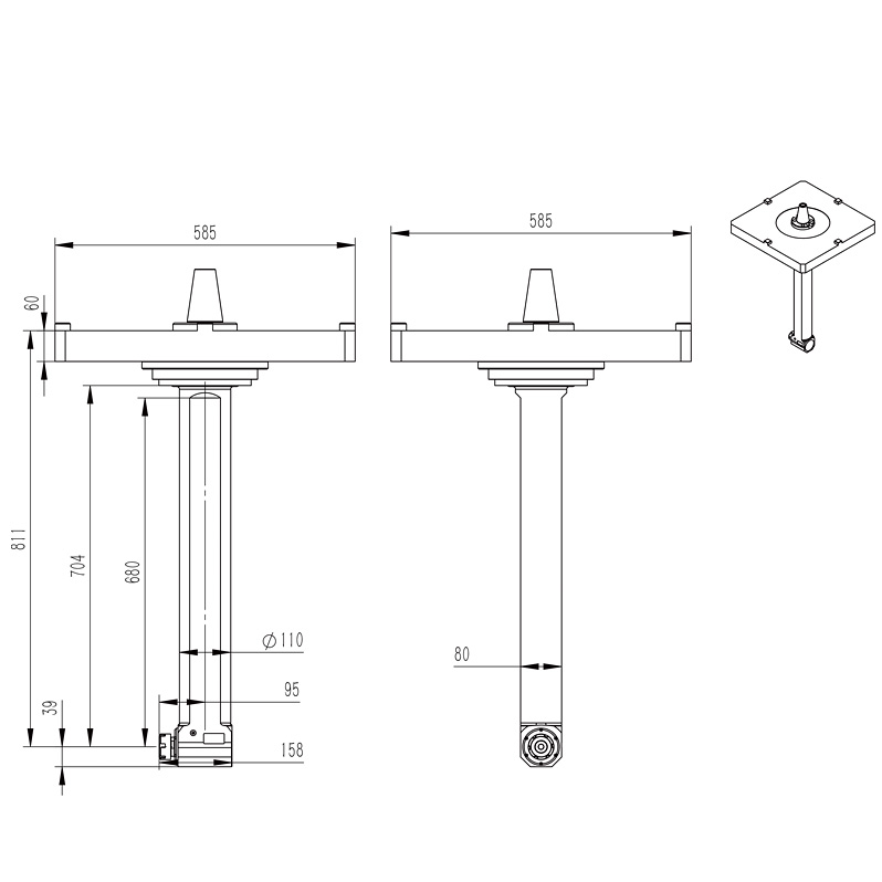 DK90-BT50-ER32-680 Flange Connection