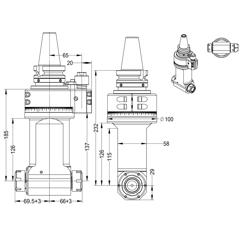 DK90-BT40-ER25-125-2X